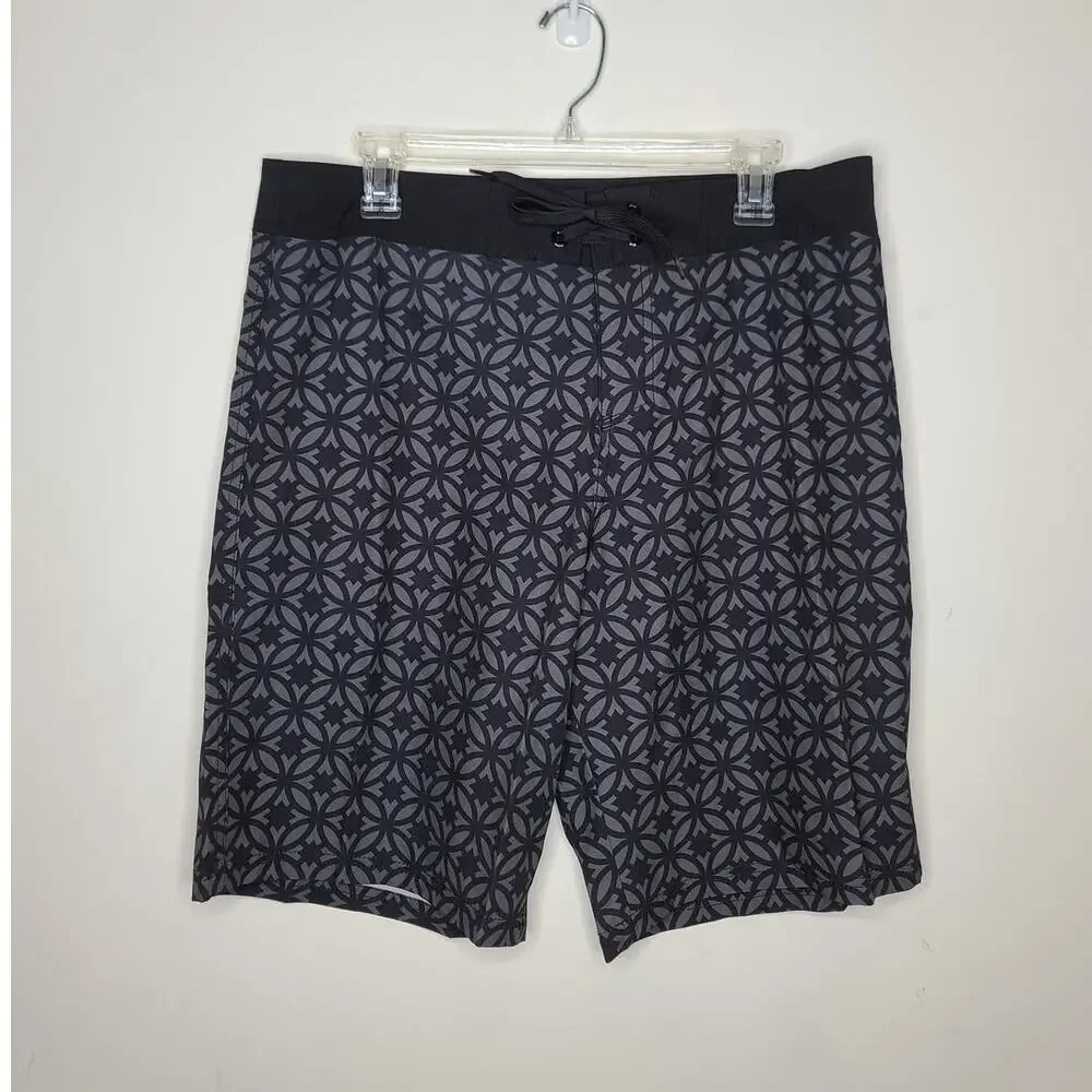 NEW Mossimo Supply Co swim board shorts - black geometric - 36